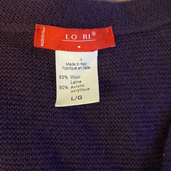🌷 Lo Ri 🌷 Smoky Purple Button Up Flare Sleeve Cardigan Dress Vintage - Picture 7 of 7